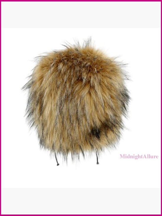 Faux Fur Trapper Hat with Earmuffs, Winter Warm Unisex Adult Size main image 4